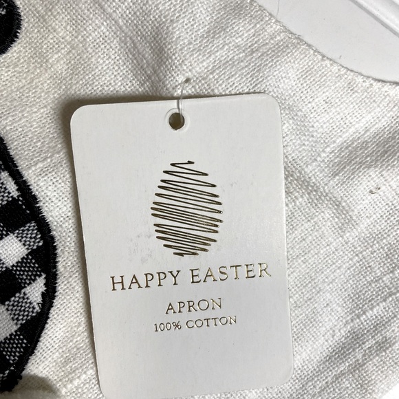 Ladies Easter Apron One Size Fits Most 100% Cotton New With Tags 2 Side Pockets - Picture 6 of 7